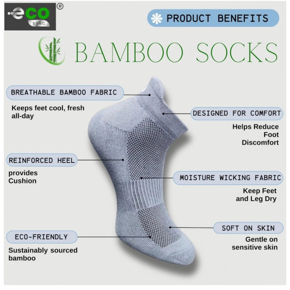 4_Pair Set Unisex Casual Bamboo Cotton Printed Ankle Length · 3182