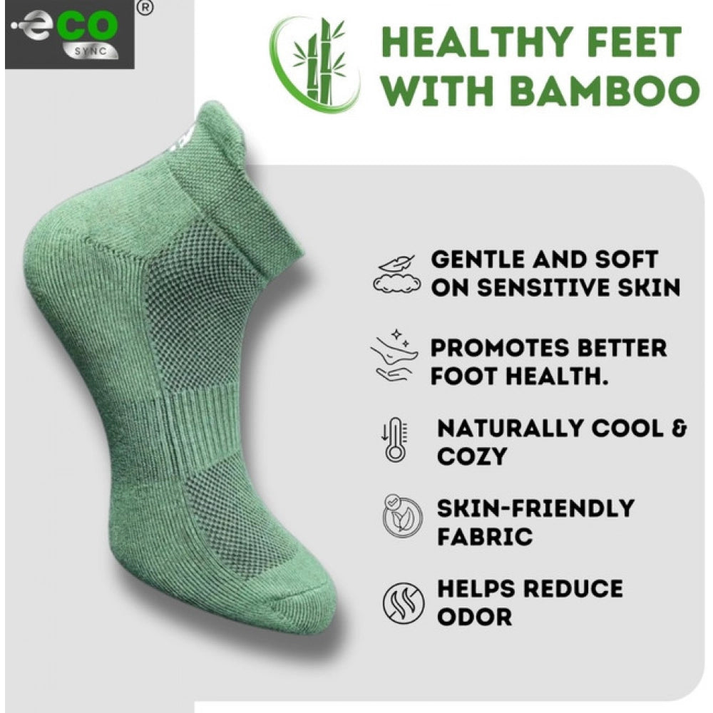 4_Pair Set Unisex Casual Bamboo Cotton Printed Ankle Length · 3182