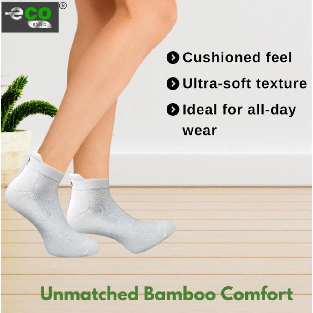 4_Pair Set Unisex Casual Bamboo Cotton Printed Ankle Length · 3182