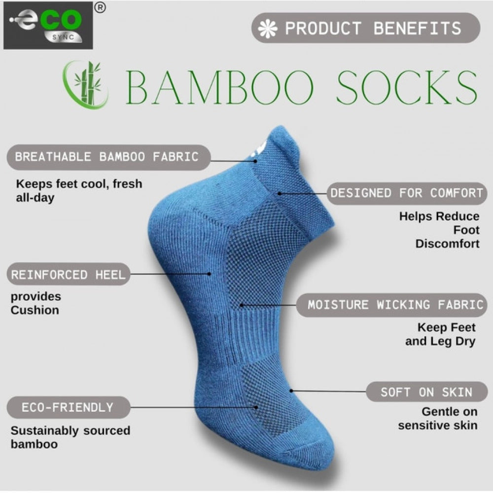 4_Pair Set Unisex Casual Bamboo Cotton Printed Ankle Length · 3184