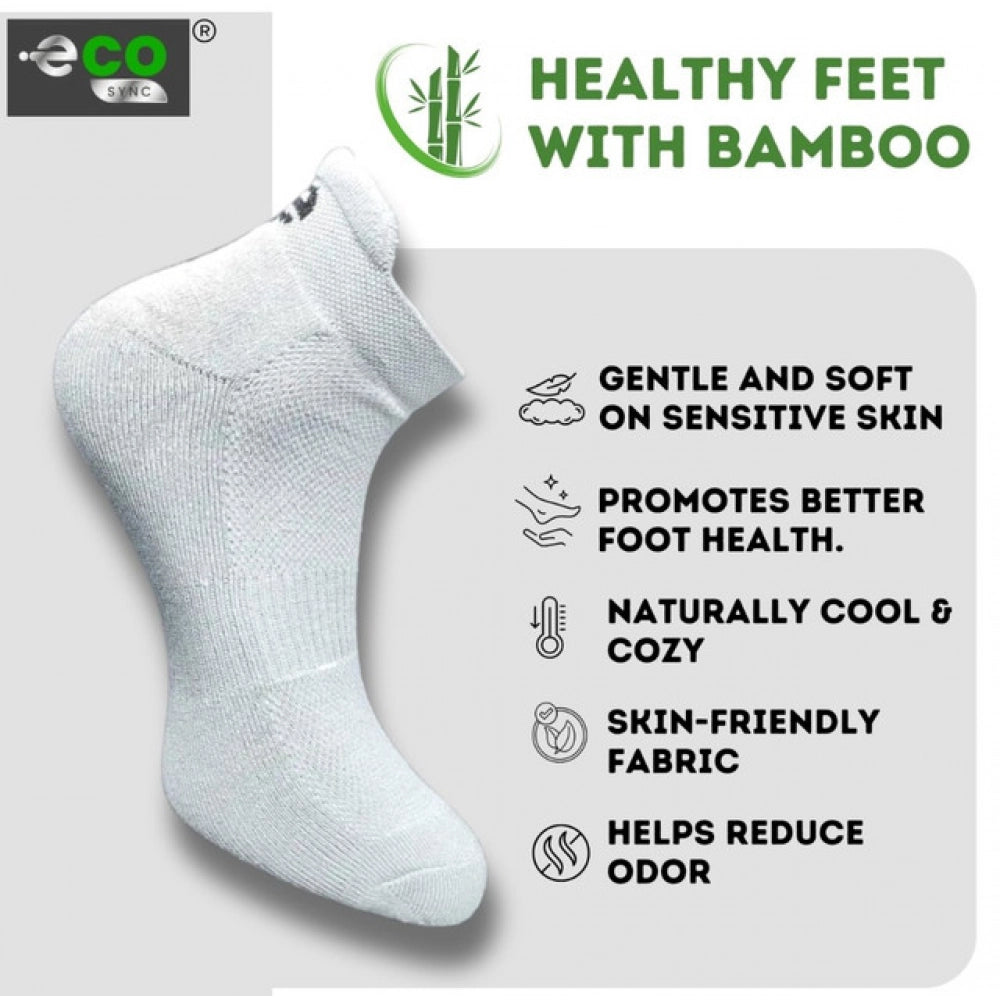 4_Pair Set Unisex Casual Bamboo Cotton Printed Ankle Length · 3184