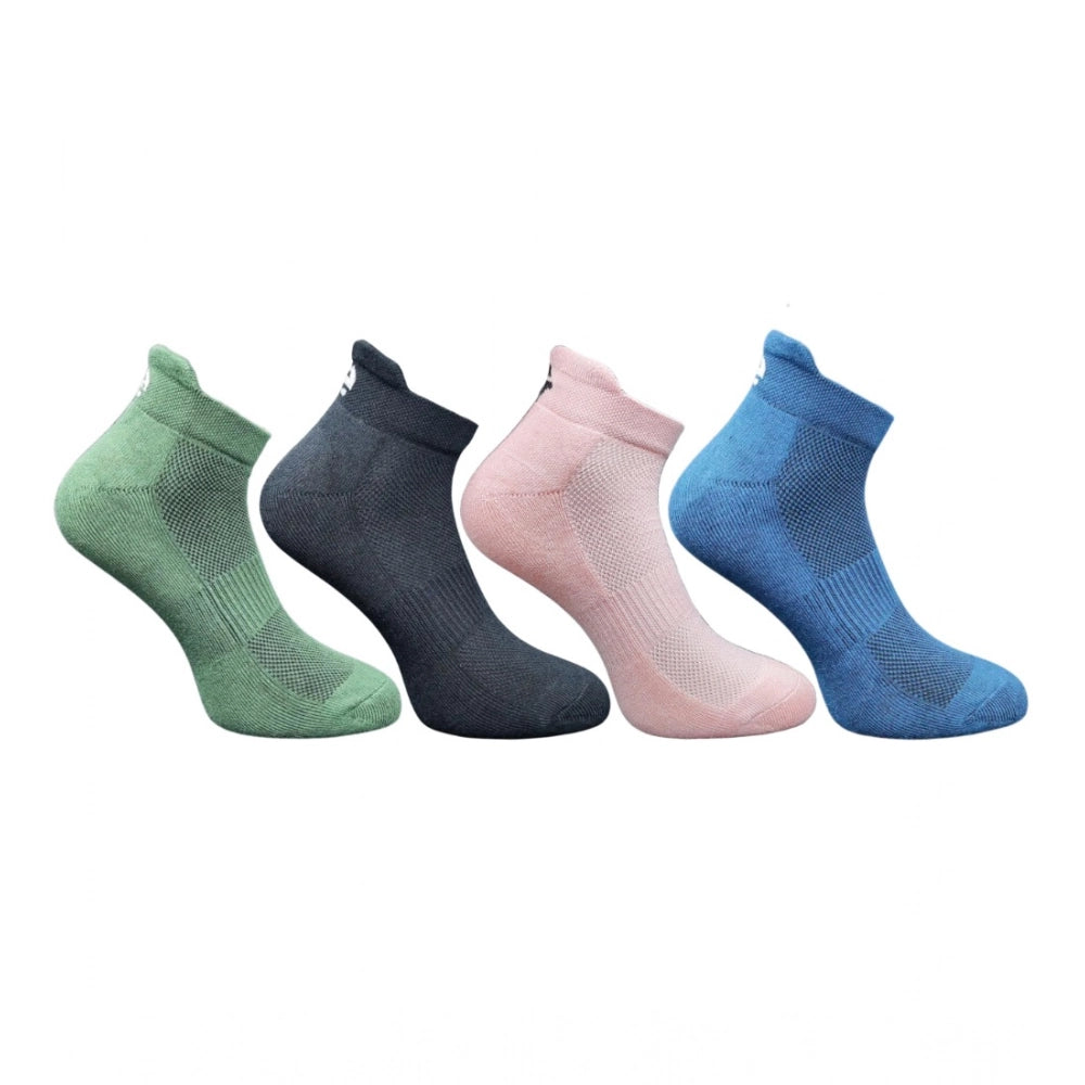 4_Pair Set Unisex Casual Bamboo Cotton Printed Ankle Length · 3185