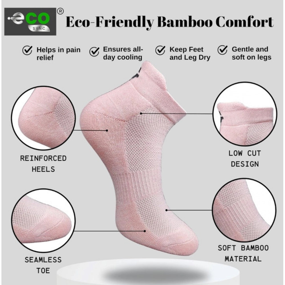 4_Pair Set Unisex Casual Bamboo Cotton Printed Ankle Length · 3185