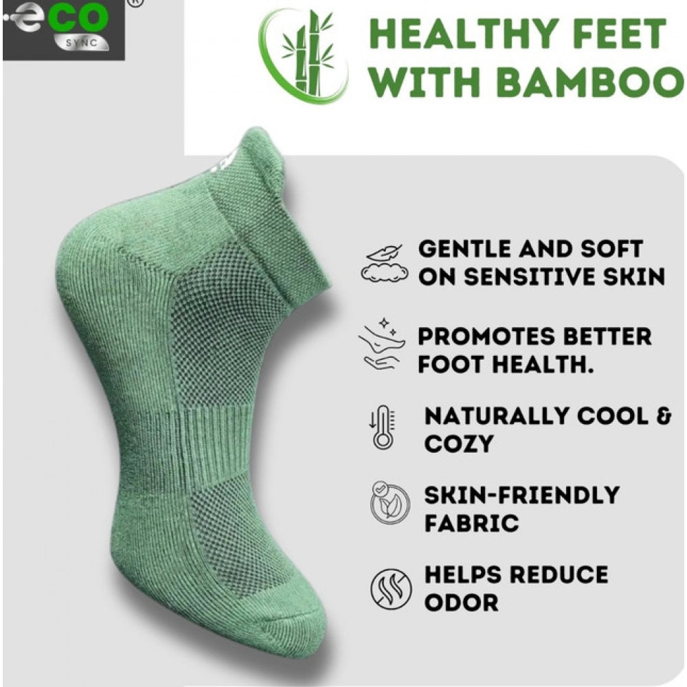4_Pair Set Unisex Casual Bamboo Cotton Printed Ankle Length · 3186