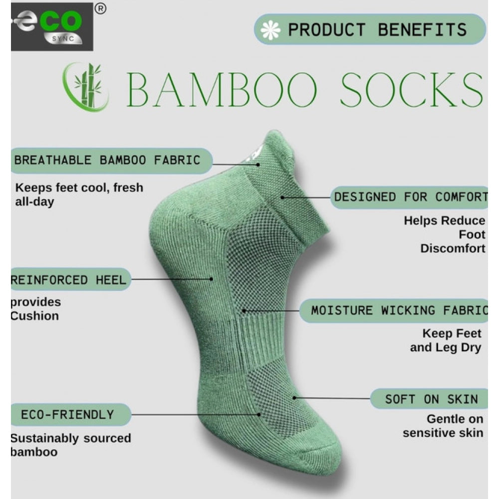 4_Pair Set Unisex Casual Bamboo Cotton Printed Ankle Length · 3188
