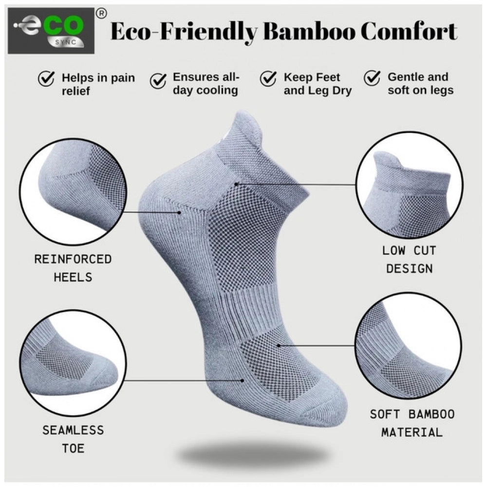 4_Pair Set Unisex Casual Bamboo Cotton Printed Ankle Length · 3188