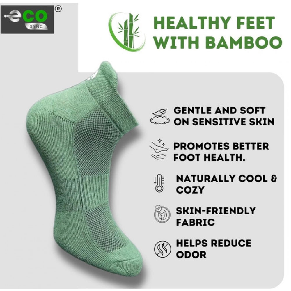4_Pair Set Unisex Casual Bamboo Cotton Printed Ankle Length · 3189