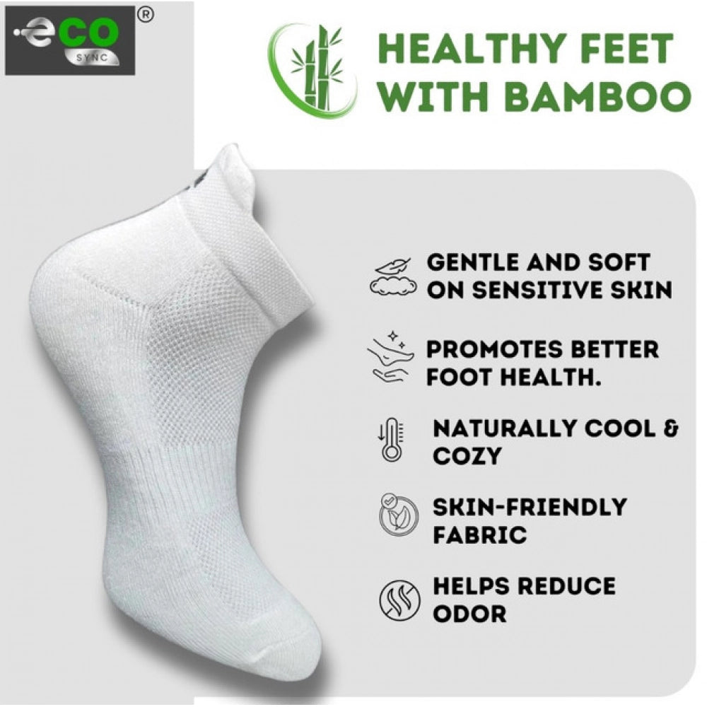 4_Pair Set Unisex Casual Bamboo Cotton Printed Ankle Length · 3190
