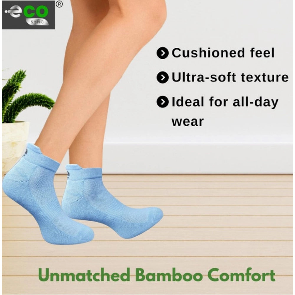 4_Pair Set Unisex Casual Bamboo Cotton Printed Ankle Length · 3190