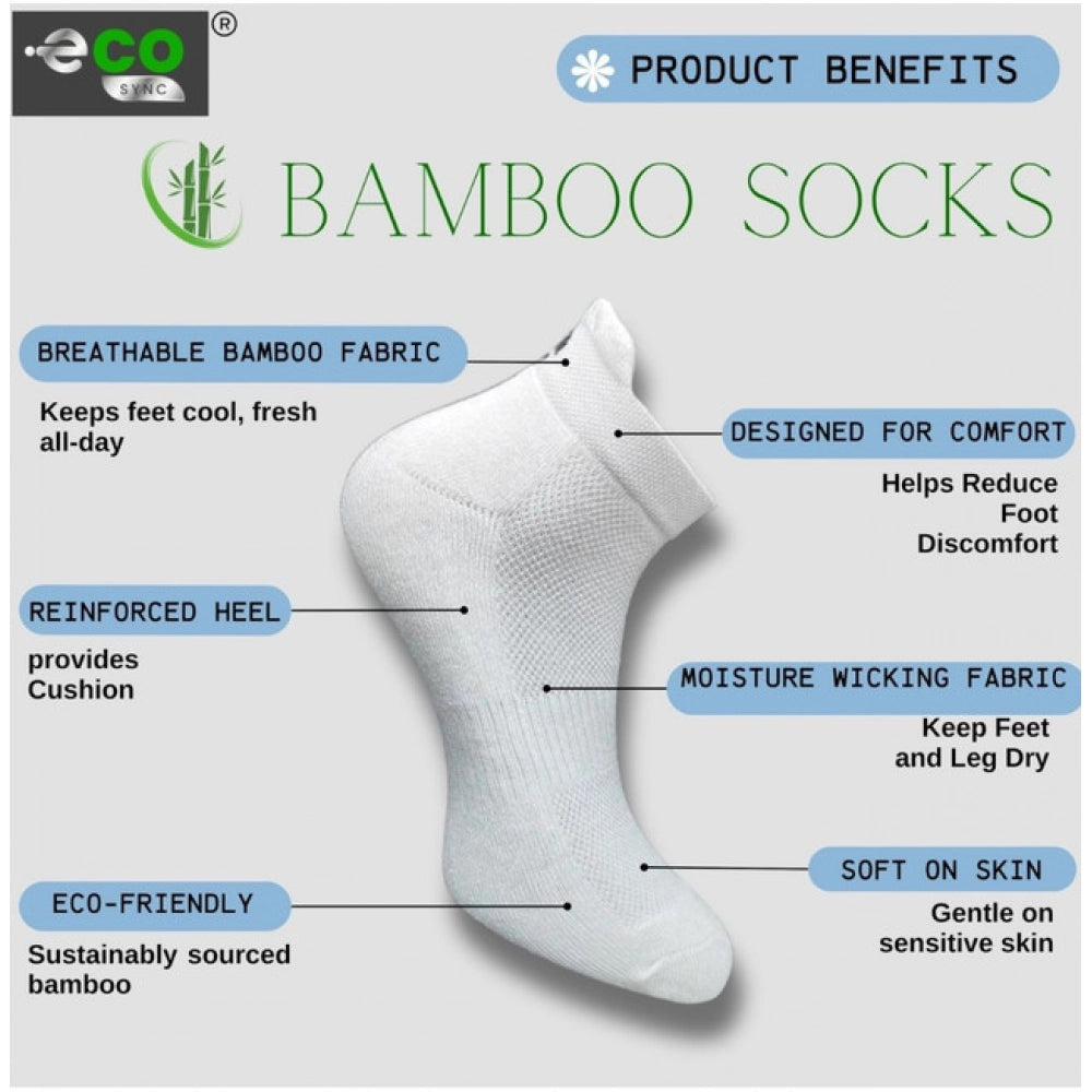 4_Pair Set Unisex Casual Bamboo Cotton Printed Ankle Length · 3191