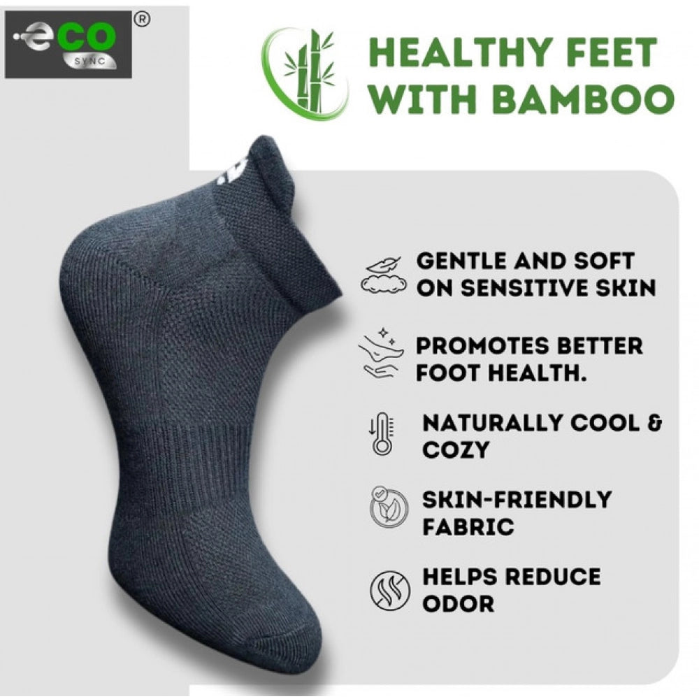 4_Pair Set Unisex Casual Bamboo Cotton Printed Ankle Length · 3191