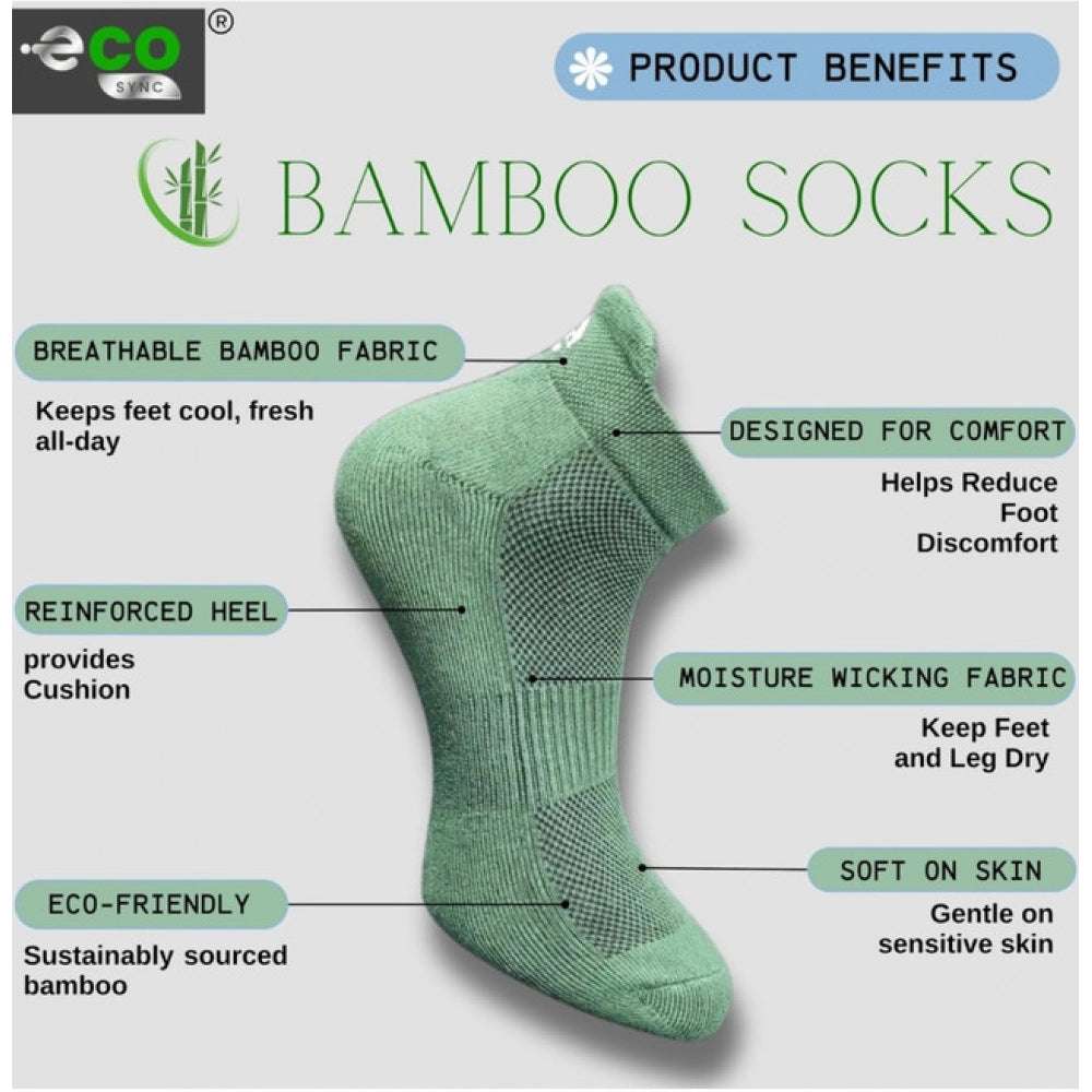 4_Pair Set Unisex Casual Bamboo Cotton Printed Ankle Length · 3192