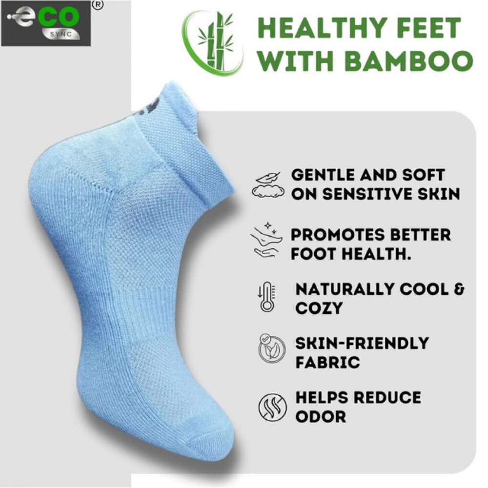 4_Pair Set Unisex Casual Bamboo Cotton Printed Ankle Length · 3192
