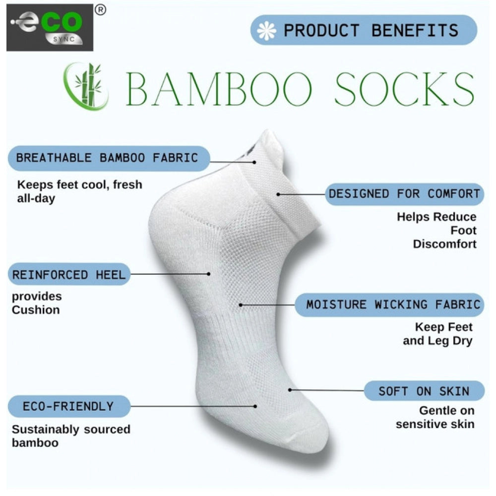 4_Pair Set Unisex Casual Bamboo Cotton Printed Ankle Length · 3195