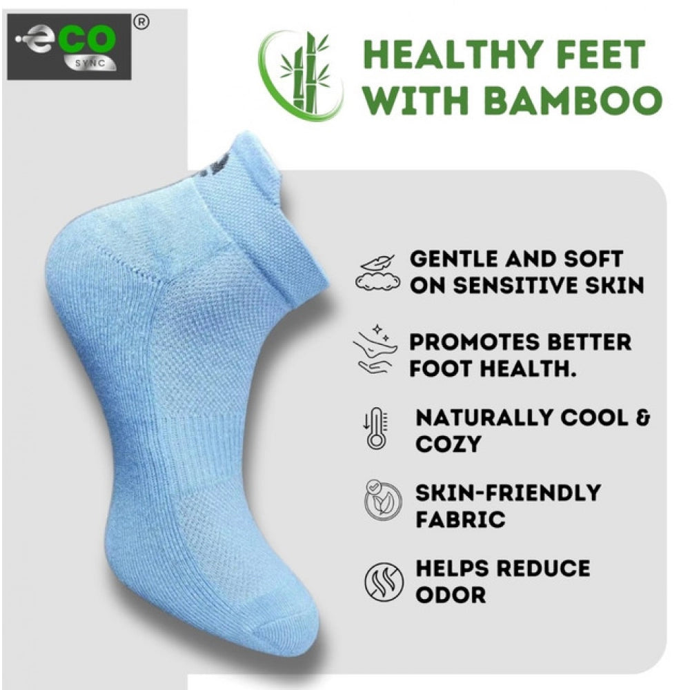 4_Pair Set Unisex Casual Bamboo Cotton Printed Ankle Length · 3195