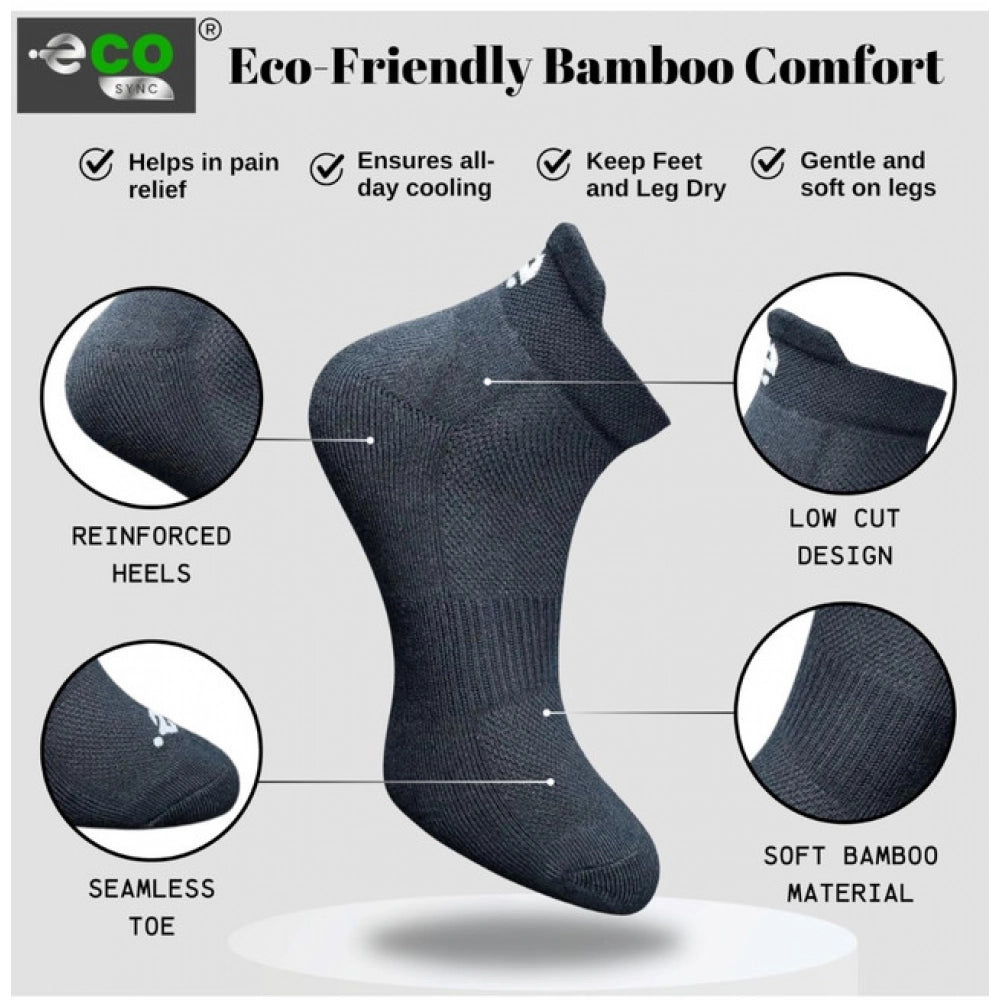 4_Pair Set Unisex Casual Bamboo Cotton Printed Ankle Length · 3195