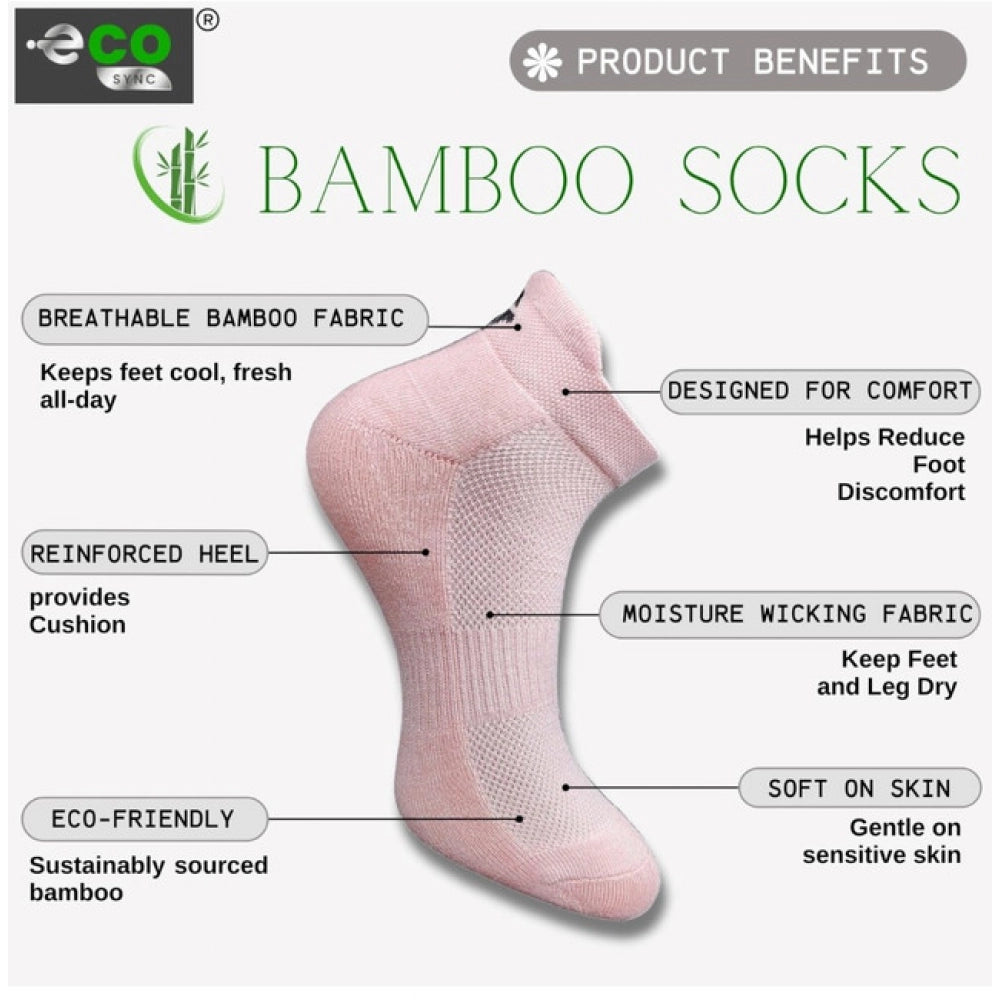 4_Pair Set Unisex Casual Bamboo Cotton Printed Ankle Length · 3198