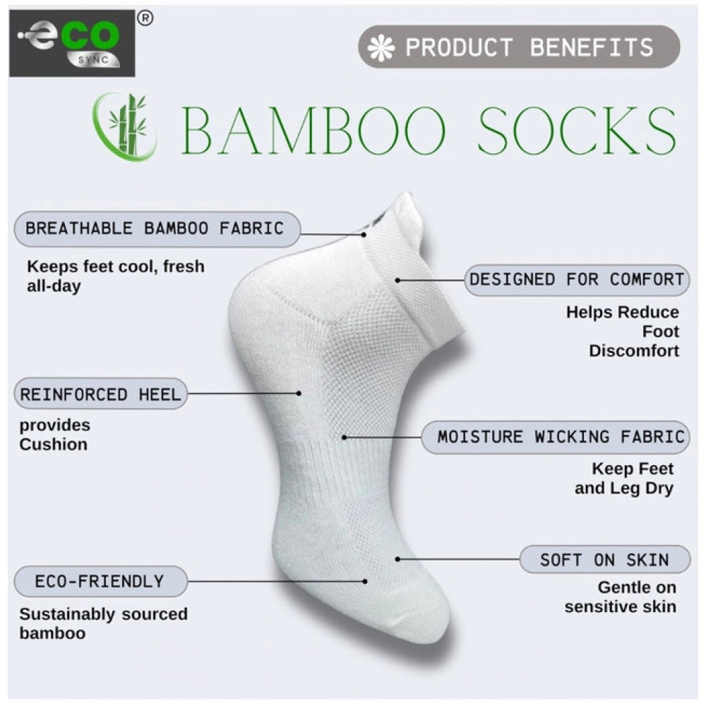 4_Pair Set Unisex Casual Bamboo Cotton Printed Ankle Length · 3200