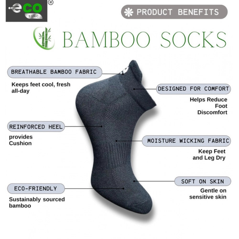 4_Pair Set Unisex Casual Bamboo Cotton Printed Ankle Length · 3201