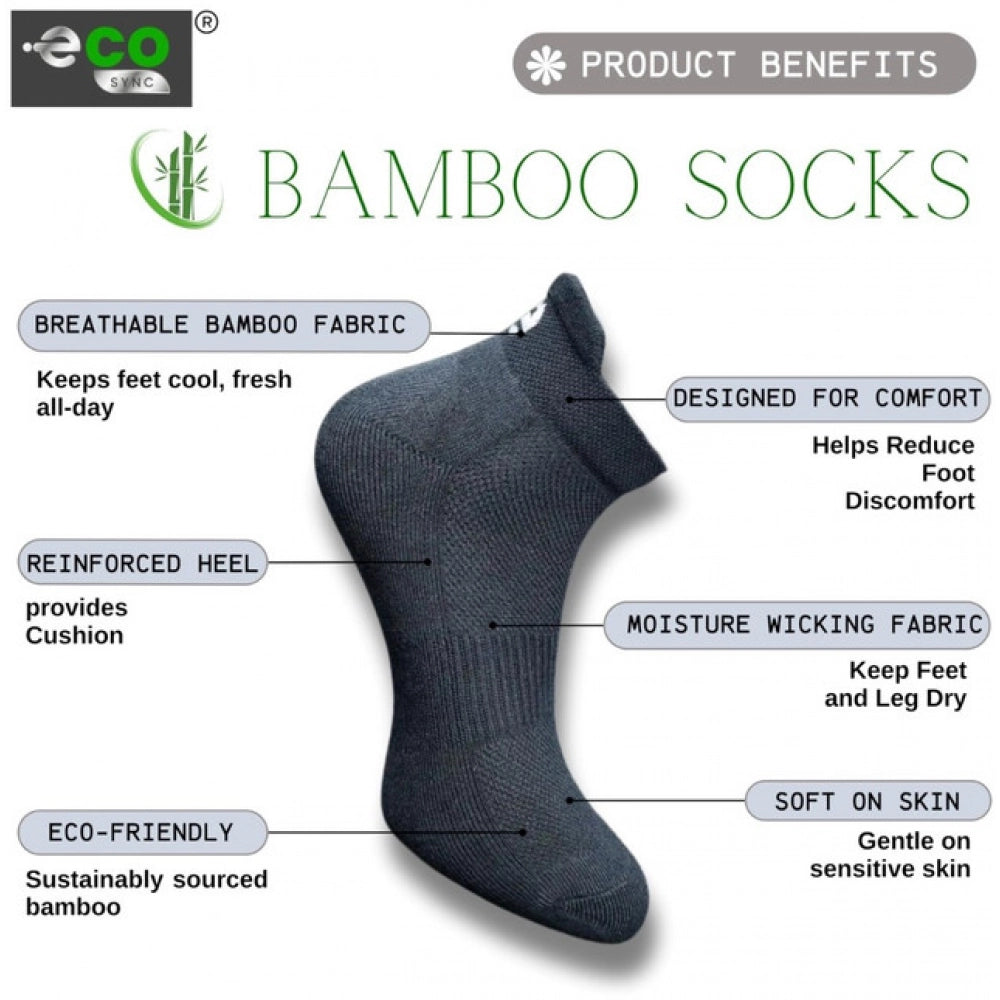 4_Pair Set Unisex Casual Bamboo Cotton Printed Ankle Length · 3202