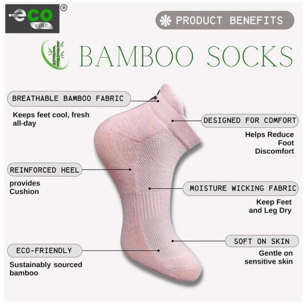 4_Pair Set Unisex Casual Bamboo Cotton Printed Ankle Length · 3203