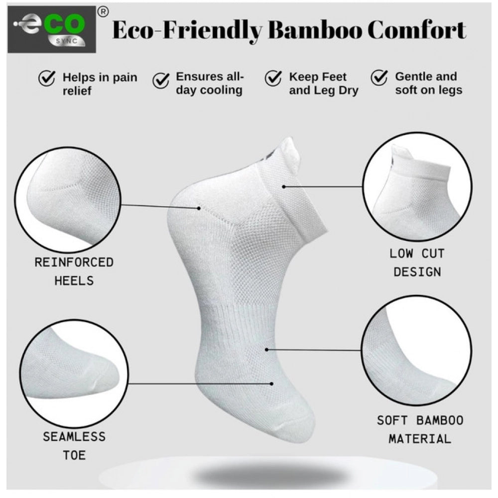 4_Pair Set Unisex Casual Bamboo Cotton Printed Ankle Length · 3203