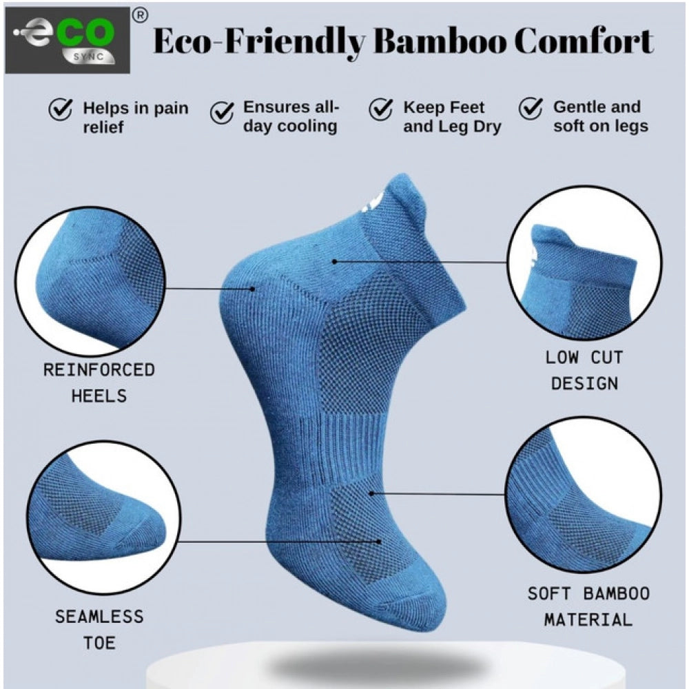 4_Pair Set Unisex Casual Bamboo Cotton Printed Ankle Length · 3204