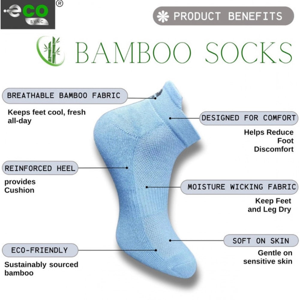 4_Pair Set Unisex Casual Bamboo Cotton Printed Ankle Length · 3205