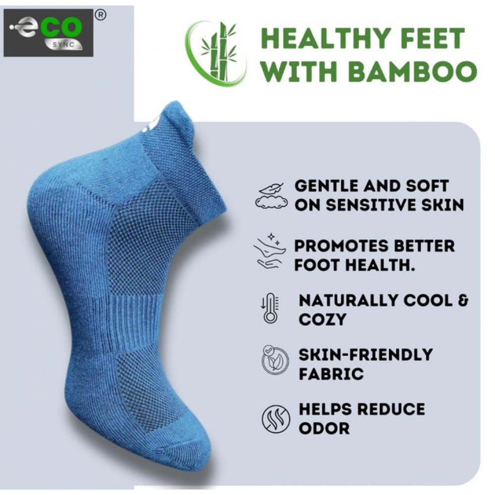 4_Pair Set Unisex Casual Bamboo Cotton Printed Ankle Length · 3205