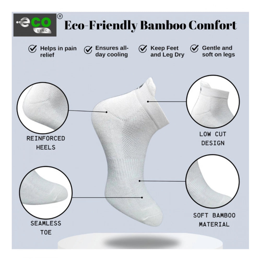4_Pair Set Unisex Casual Bamboo Cotton Printed Ankle Length · 3205