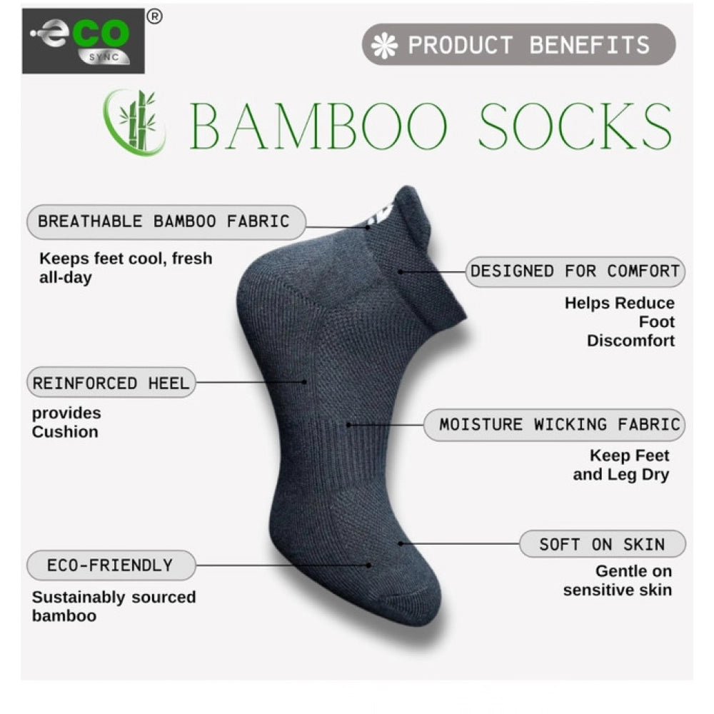 4_Pair Set Unisex Casual Bamboo Cotton Printed Ankle Length · 3206