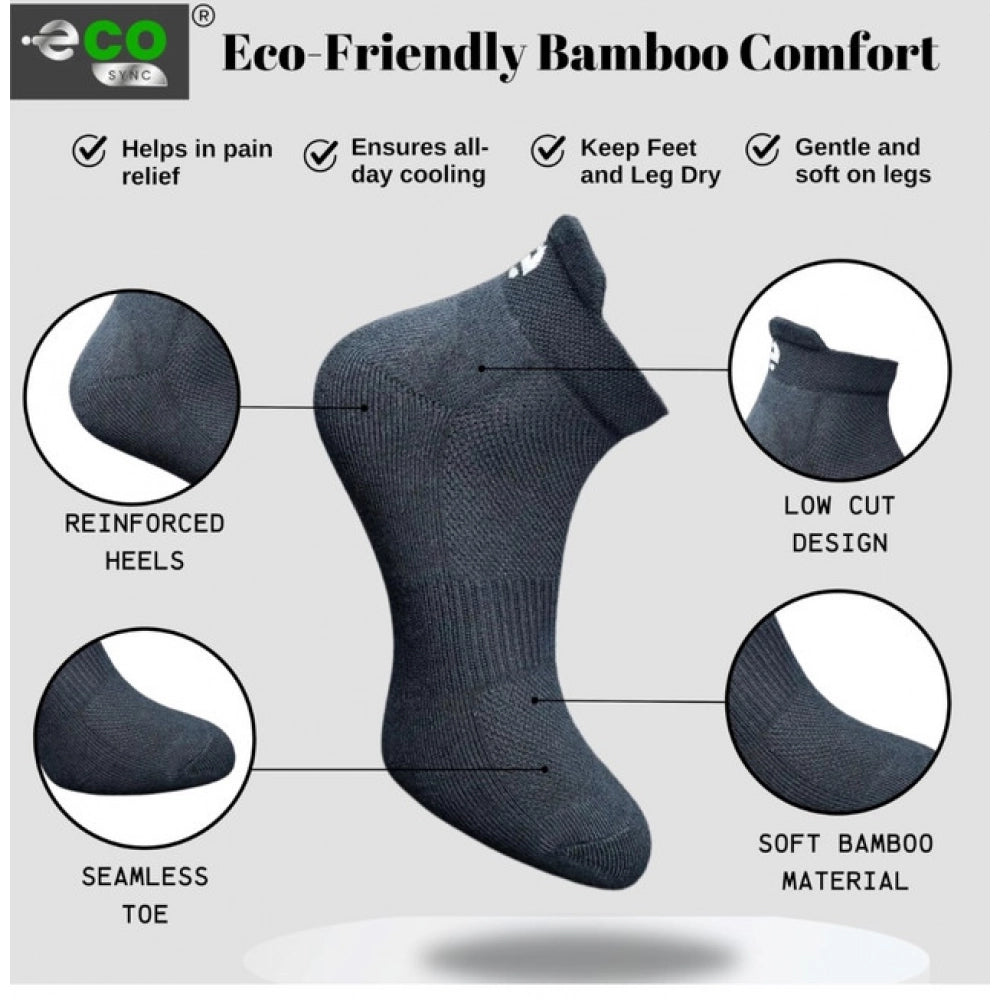4_Pair Set Unisex Casual Bamboo Cotton Printed Ankle Length · 3206