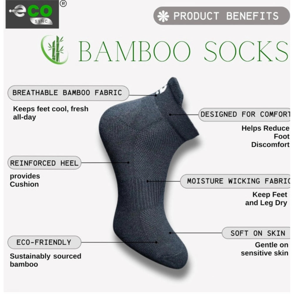 4_Pair Set Unisex Casual Bamboo Cotton Printed Ankle Length · 3207