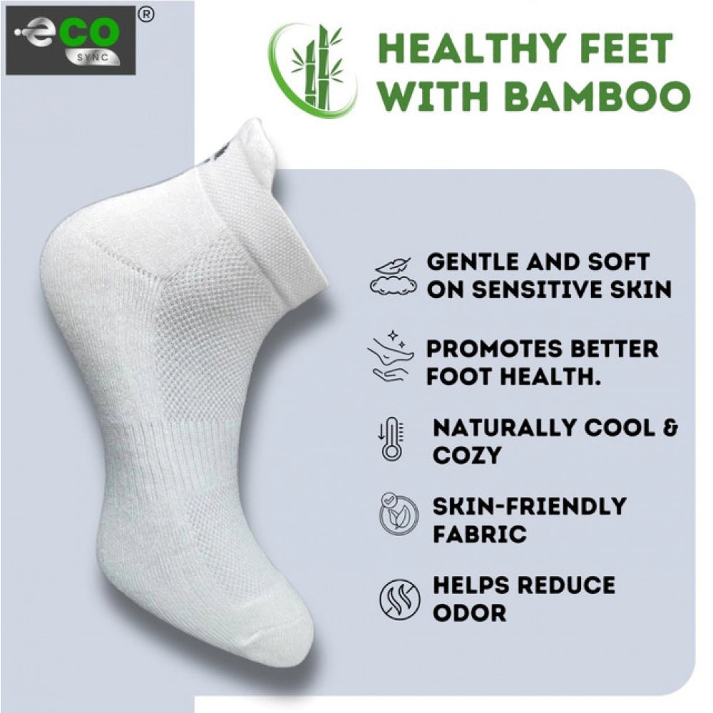 4_Pair Set Unisex Casual Bamboo Cotton Printed Ankle Length · 3207