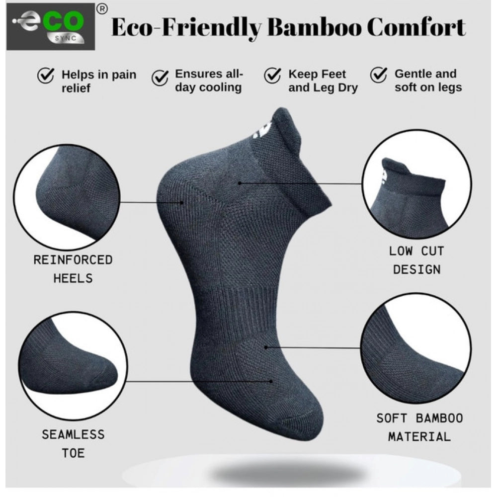 4_Pair Set Unisex Casual Bamboo Cotton Printed Ankle Length · 3207