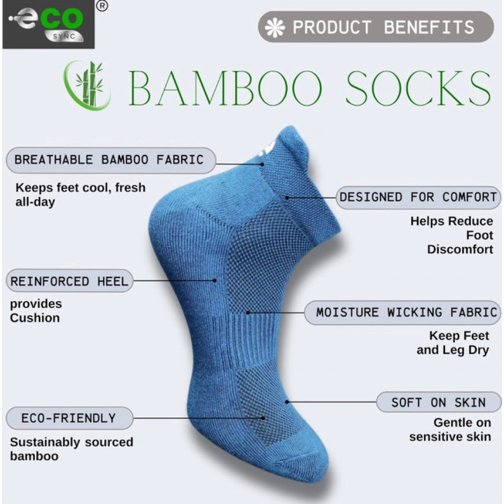 4_Pair Set Unisex Casual Bamboo Cotton Printed Ankle Length · 3210