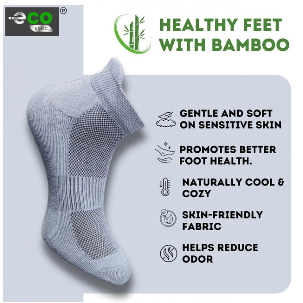 4_Pair Set Unisex Casual Bamboo Cotton Printed Ankle Length · 3210