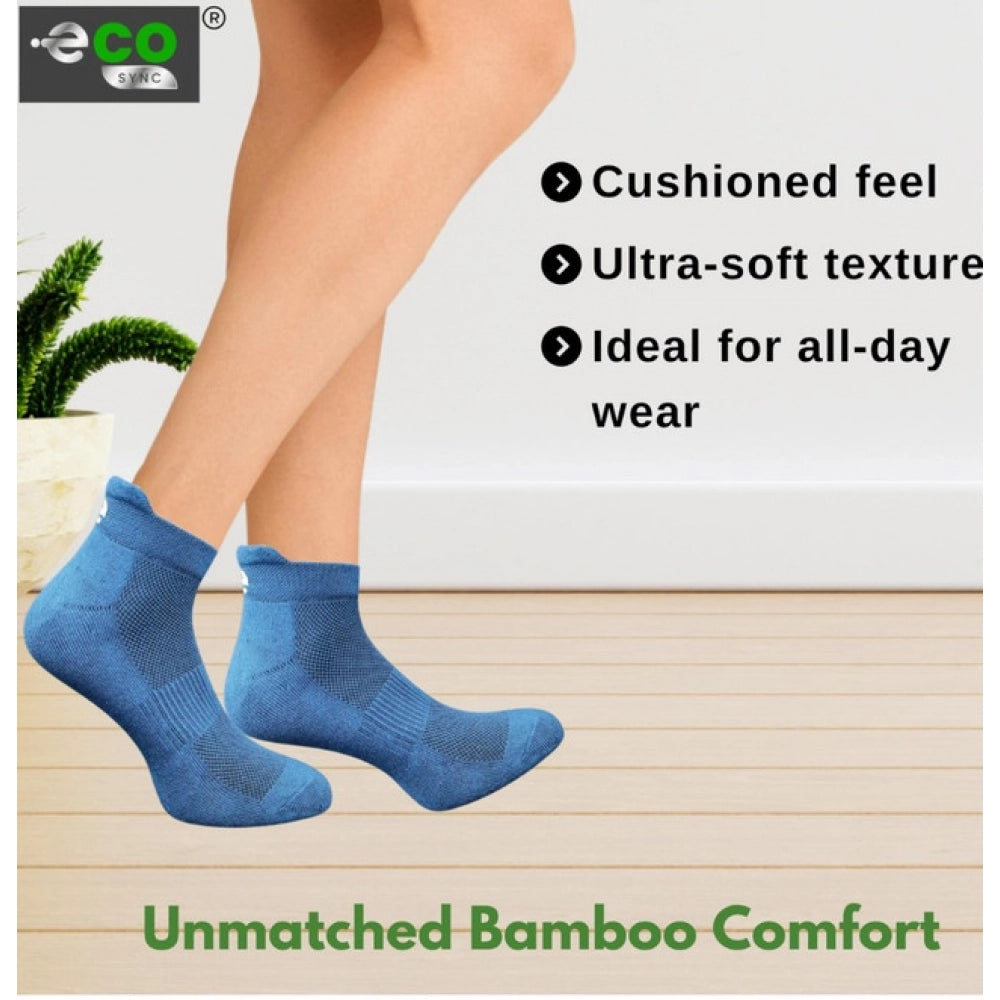 4_Pair Set Unisex Casual Bamboo Cotton Printed Ankle Length · 3212