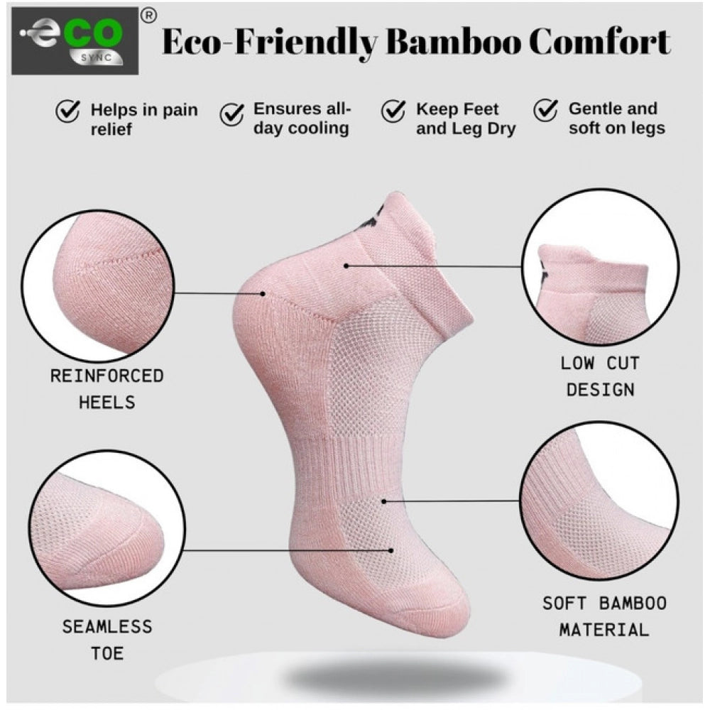 4_Pair Set Unisex Casual Bamboo Cotton Printed Ankle Length · 3213