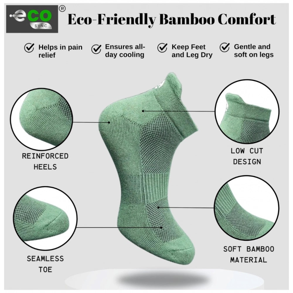 4_Pair Set Unisex Casual Bamboo Cotton Printed Ankle Length · 3216