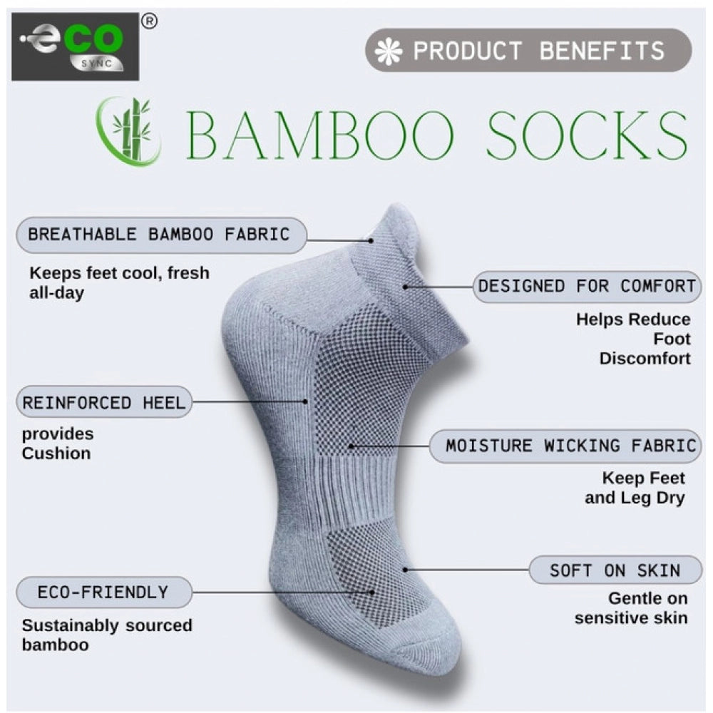 4_Pair Set Unisex Casual Bamboo Cotton Printed Ankle Length · 3218