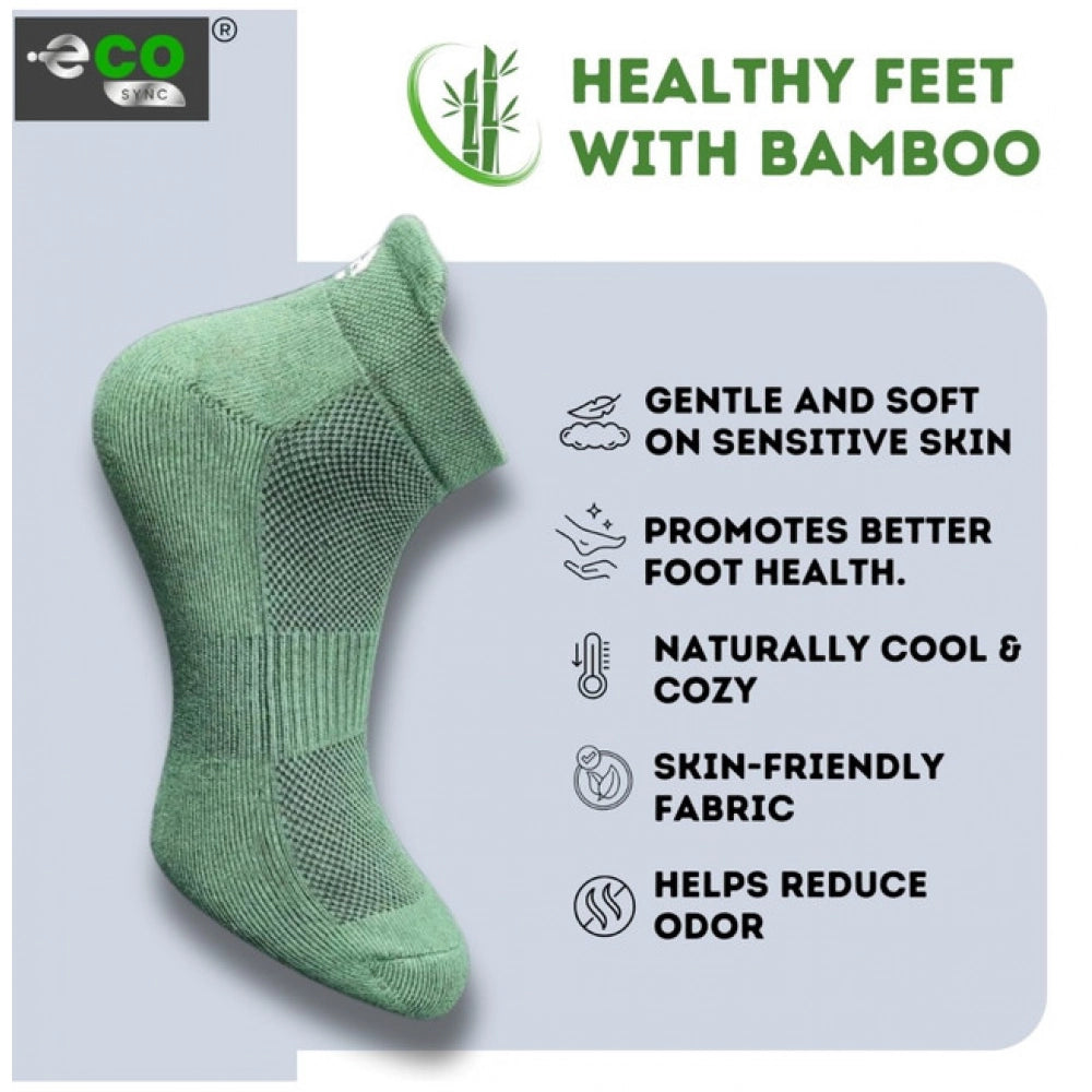 4_Pair Set Unisex Casual Bamboo Cotton Printed Ankle Length · 3218