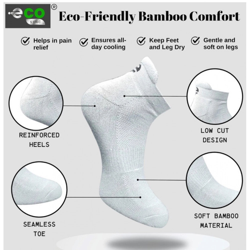 4_Pair Set Unisex Casual Bamboo Cotton Printed Ankle Length · 3218