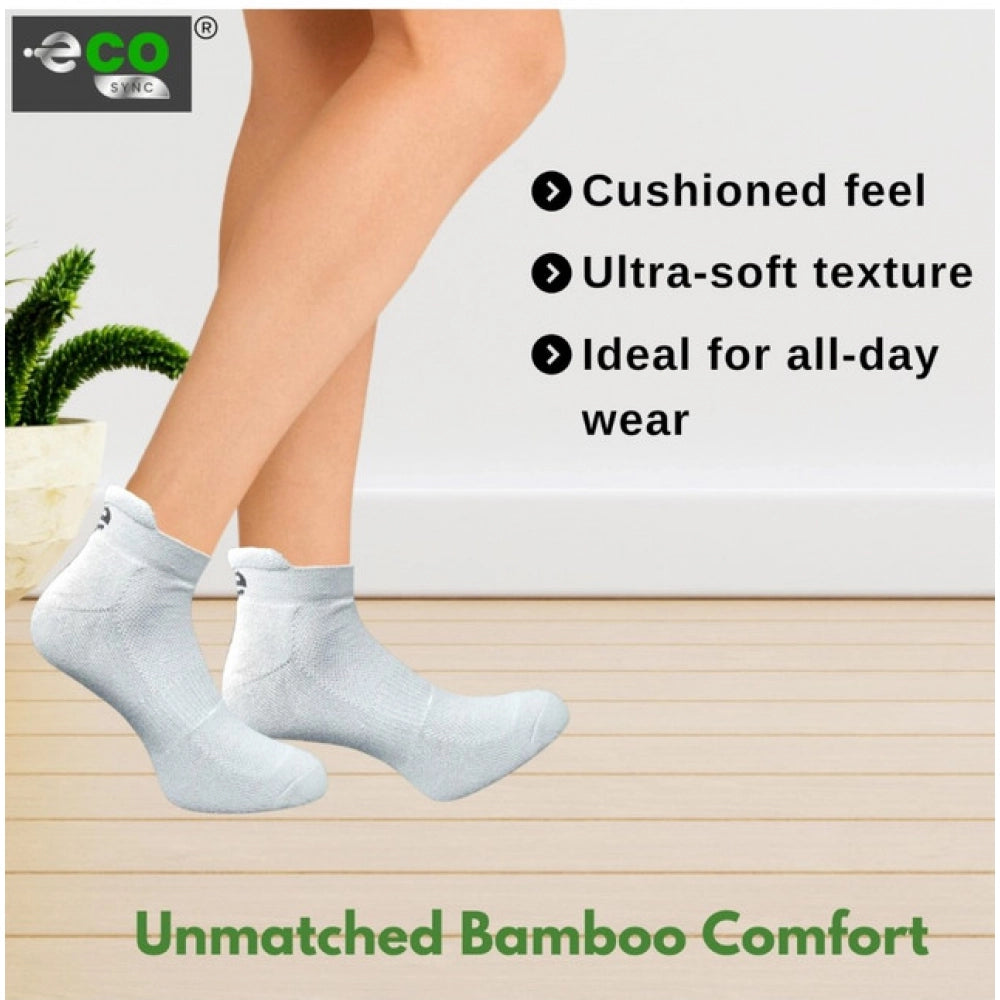 4_Pair Set Unisex Casual Bamboo Cotton Printed Ankle Length · 3218