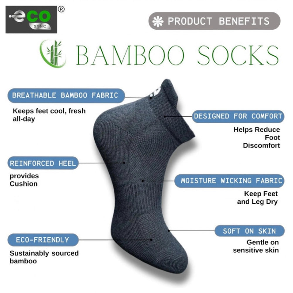 4_Pair Set Unisex Casual Bamboo Cotton Printed Ankle Length · 3219