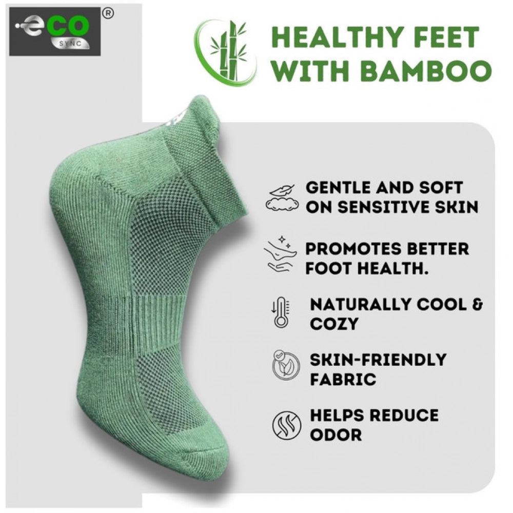 4_Pair Set Unisex Casual Bamboo Cotton Printed Ankle Length · 3219