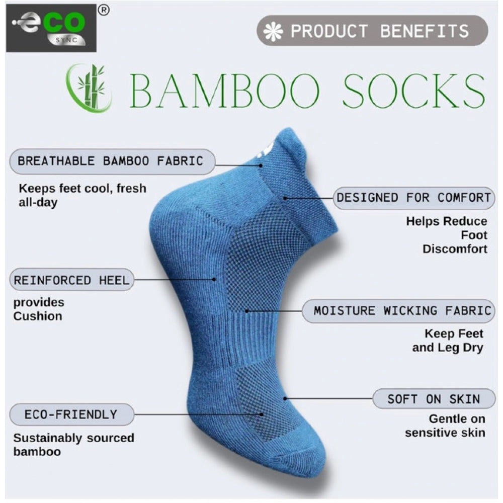 4_Pair Set Unisex Casual Bamboo Cotton Printed Ankle Length · 3220