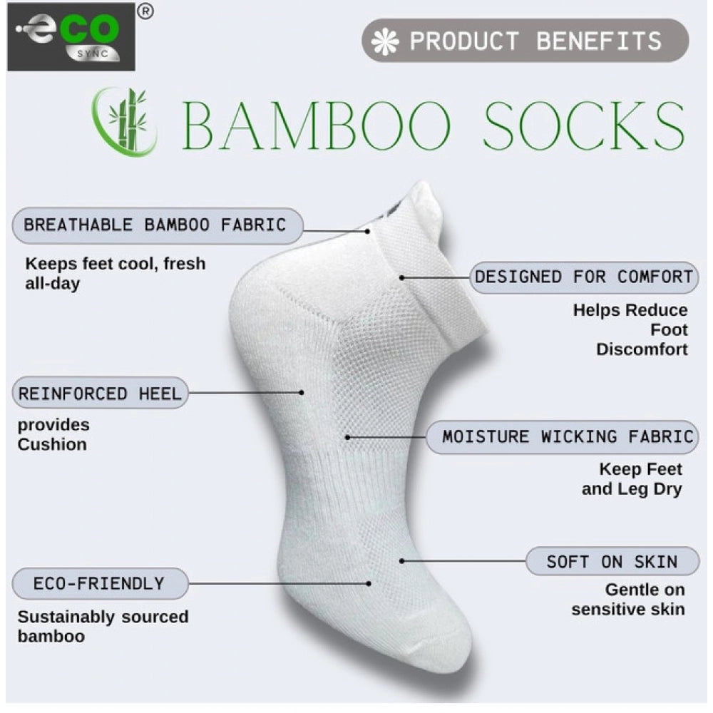 4_Pair Set Unisex Casual Bamboo Cotton Printed Ankle Length · 3221