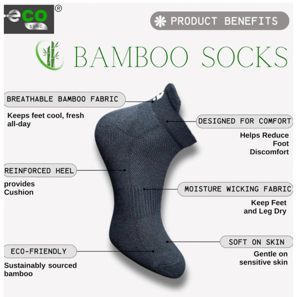 4_Pair Set Unisex Casual Bamboo Cotton Printed Ankle Length · 3222