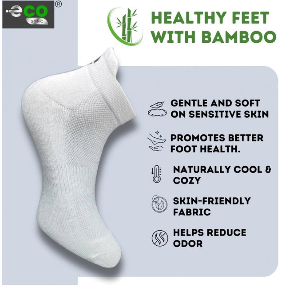 4_Pair Set Unisex Casual Bamboo Cotton Printed Ankle Length · 3222